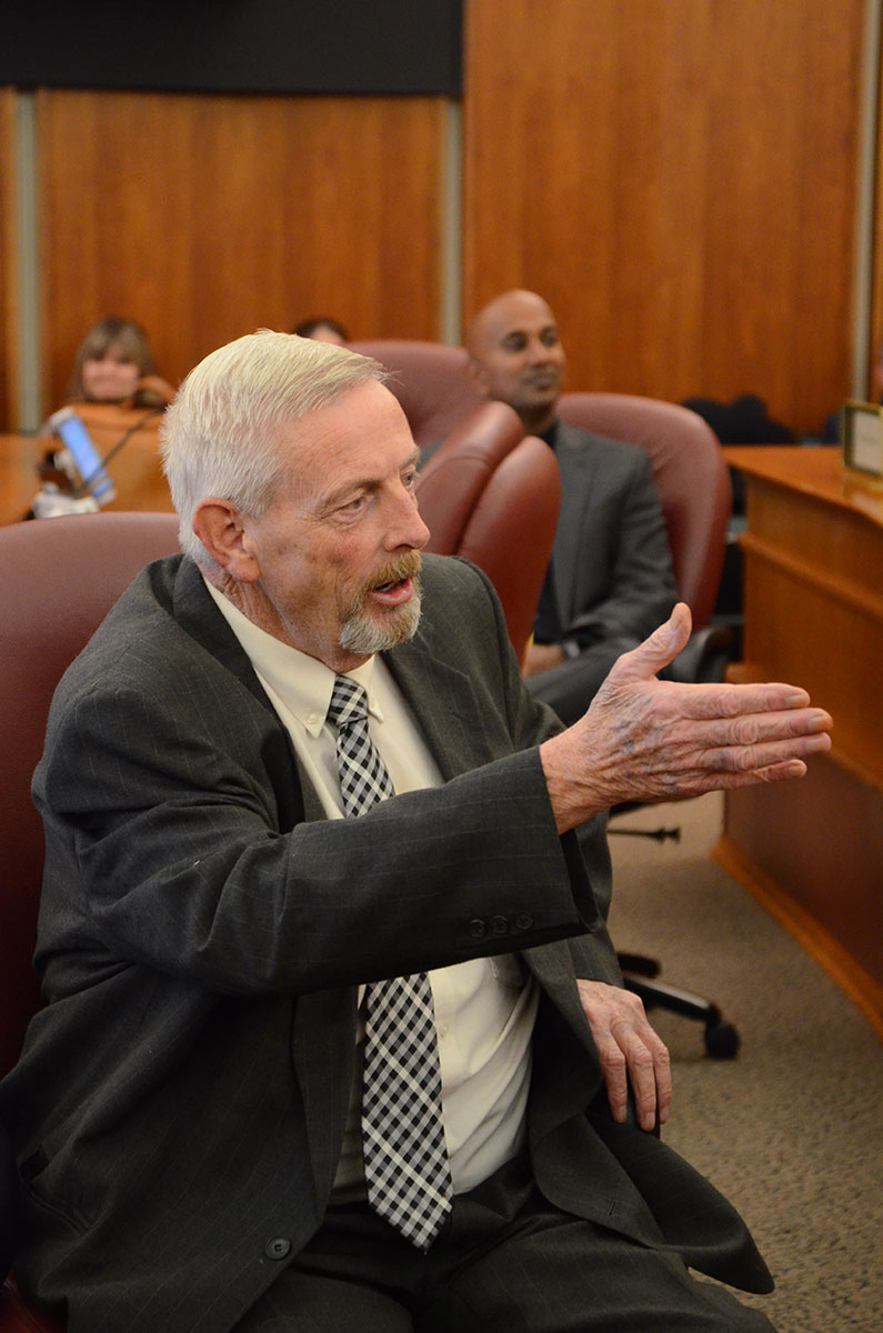 Commissioner Gary R. McGillivray speaks during the 2023-2024 inaugural Board meeting