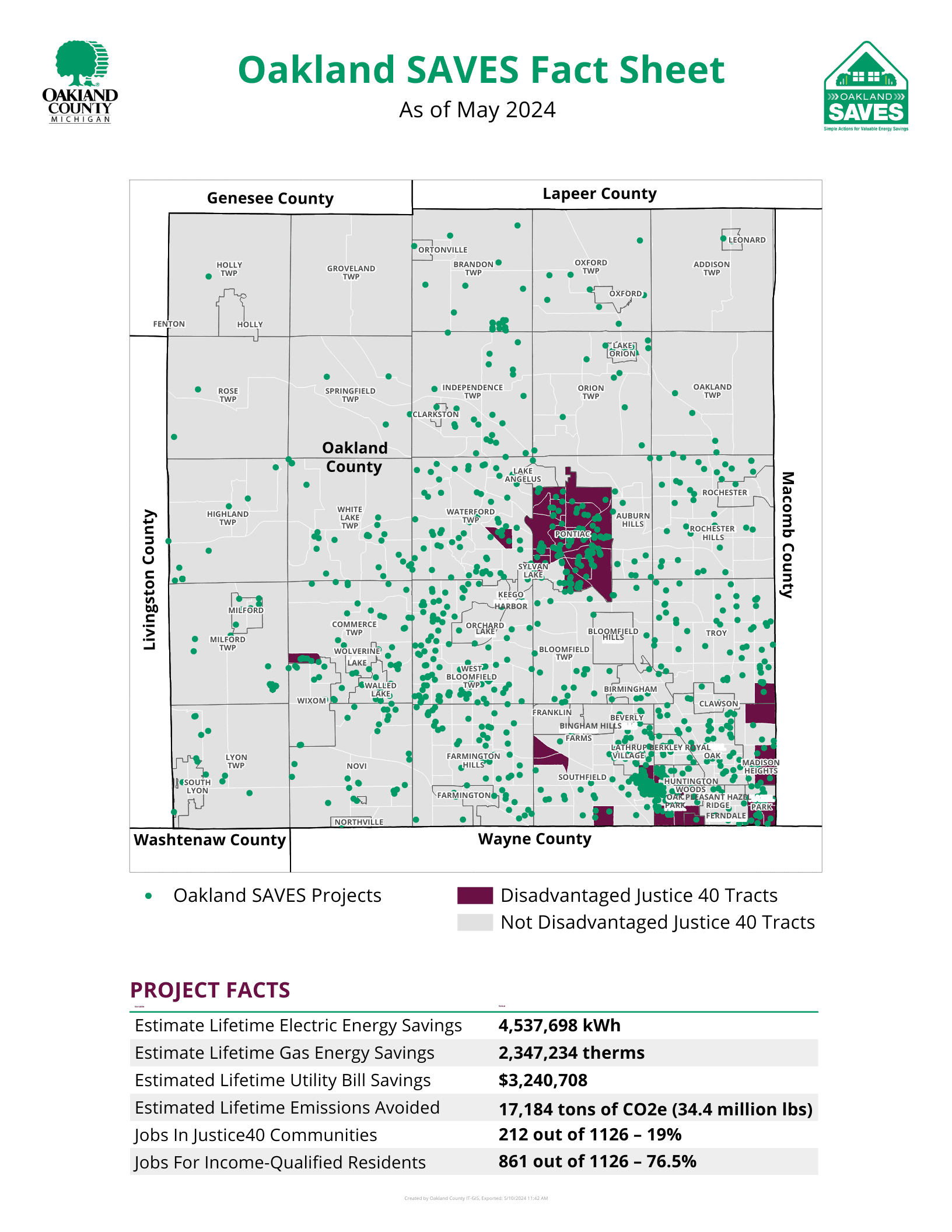 Oakland Saves Municipalities GIS Map