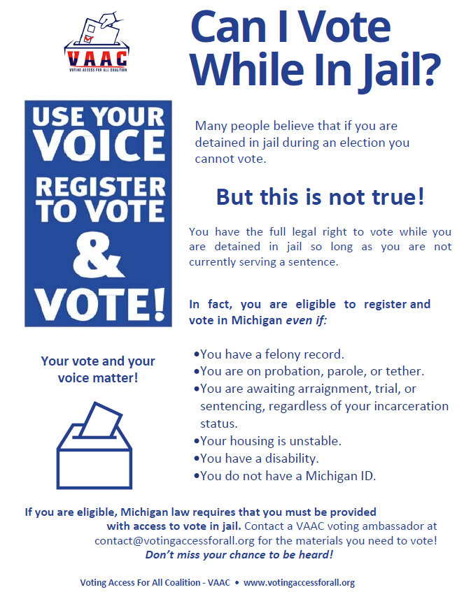 Can I Vote While In Jail, You can vote in jail