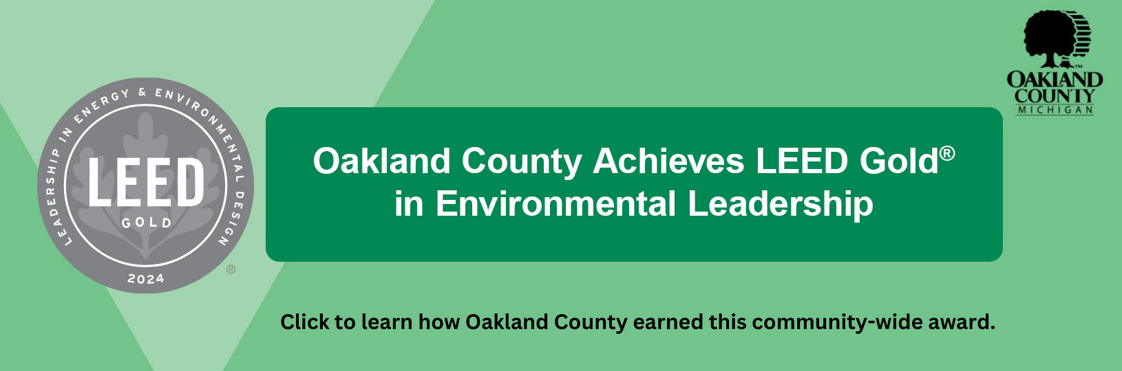 Oakland County Achieves LEED Gold in Environmental Leadership