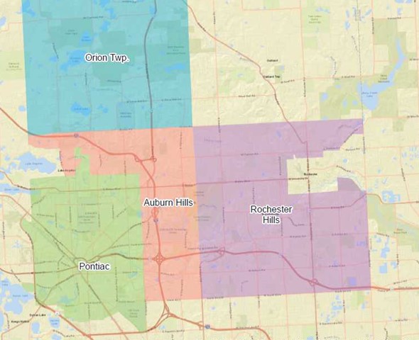 NOCWA Service Areas map