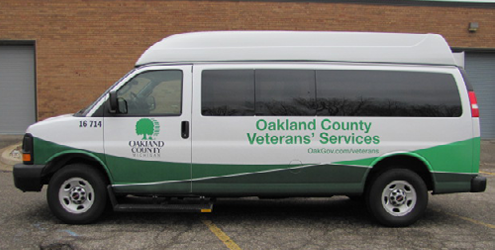 Oakland County Veterans' Services van