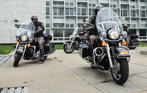 Officers riding motorcycles