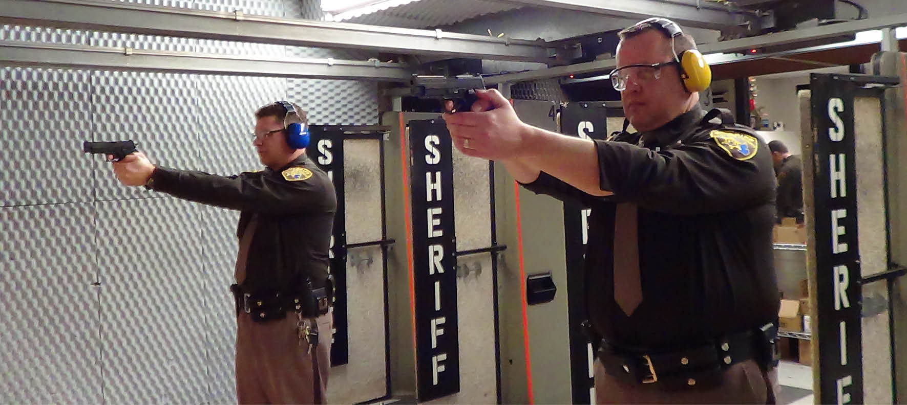 Officers at firing range