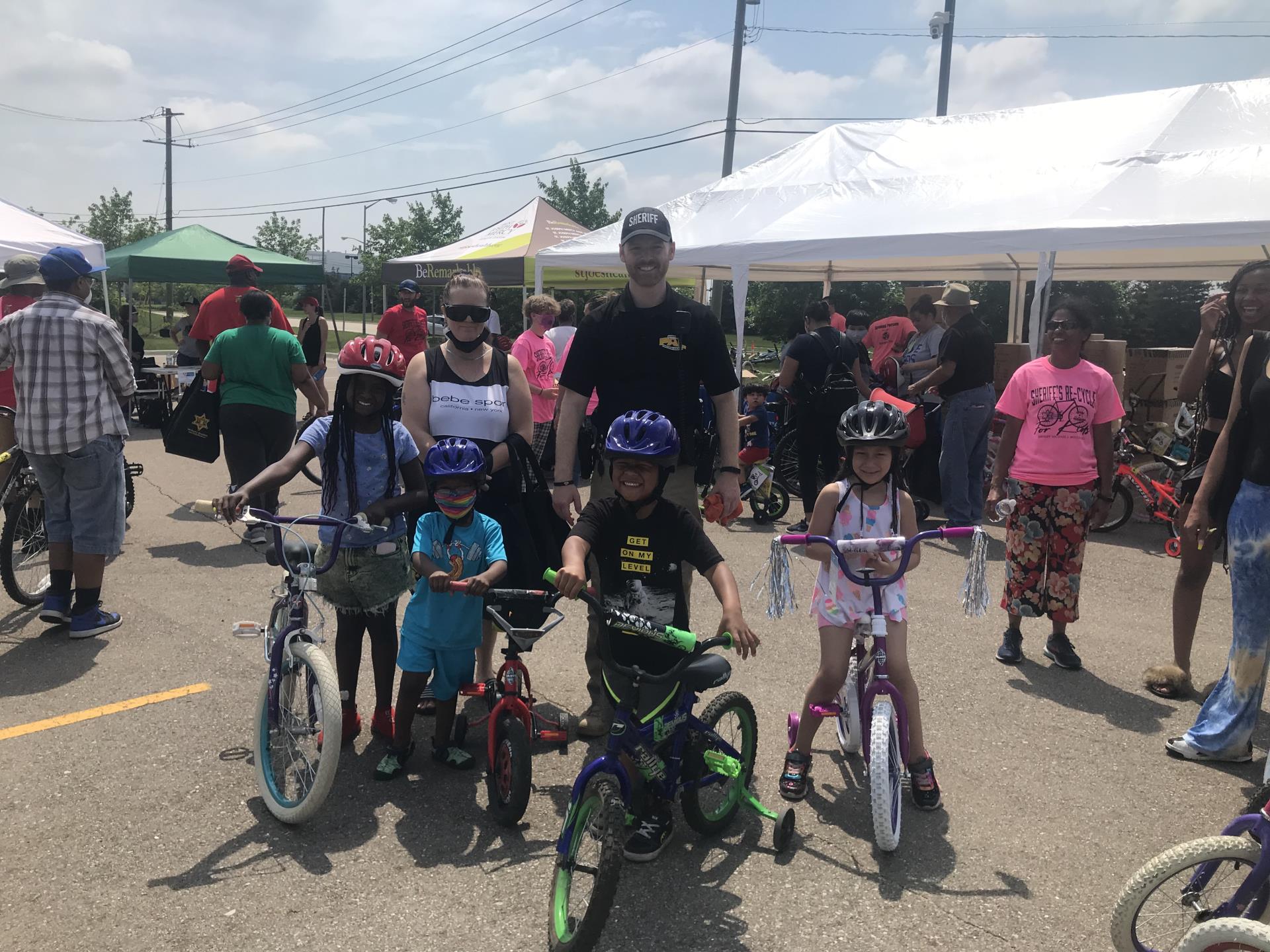 Family at Re-CYCLE for Kids event