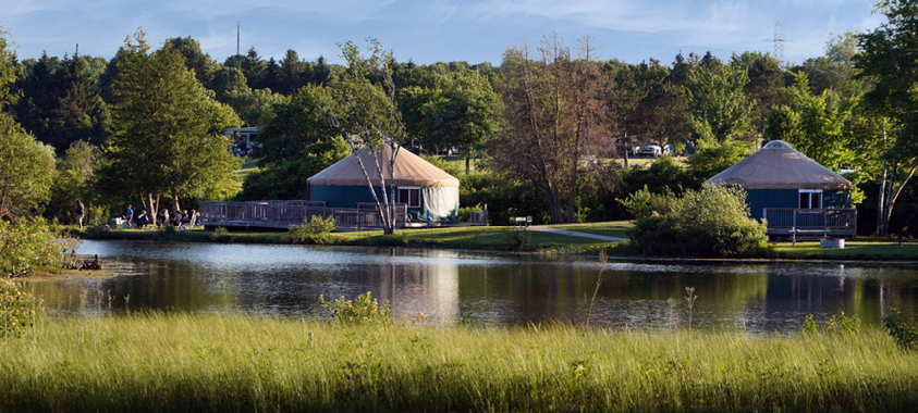 Yurts on Stewart Lake at Groveland Oaks Campground