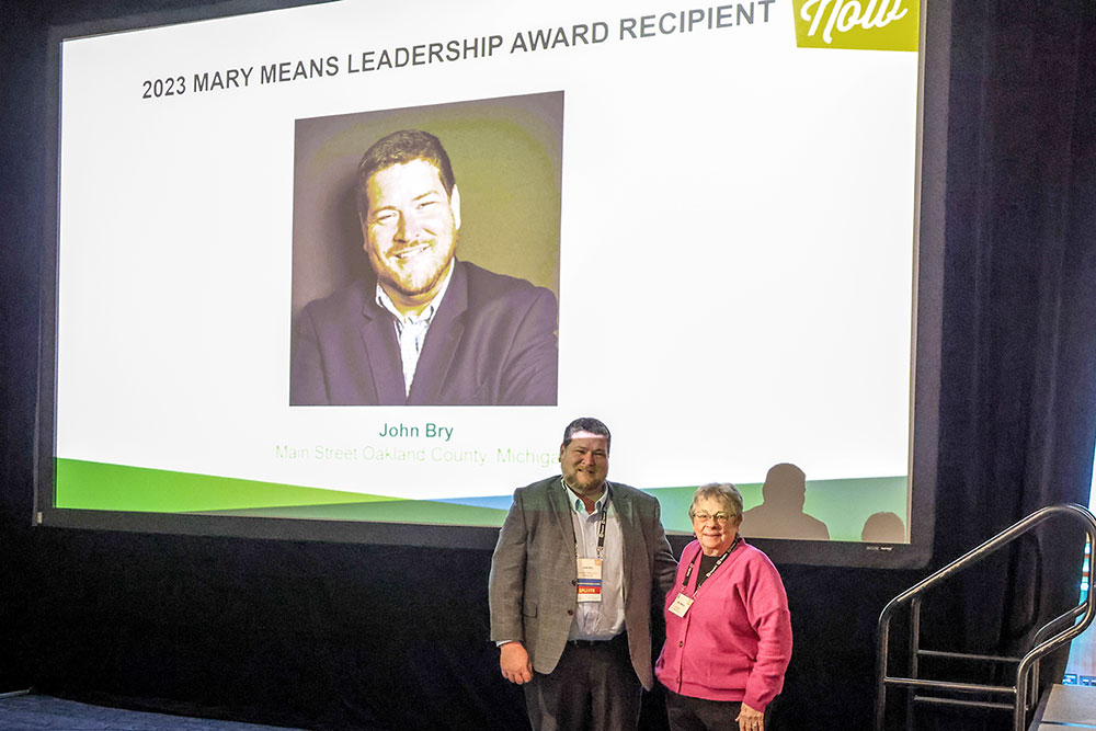 John Bry, Main Street Oakland County Program Coordinator, Honored With 2023 Mary Means Leadership Award