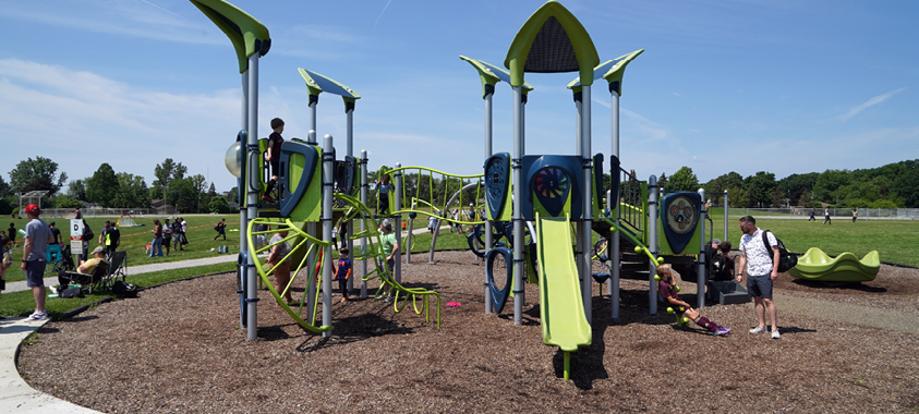 playgrounds; catalpa oaks