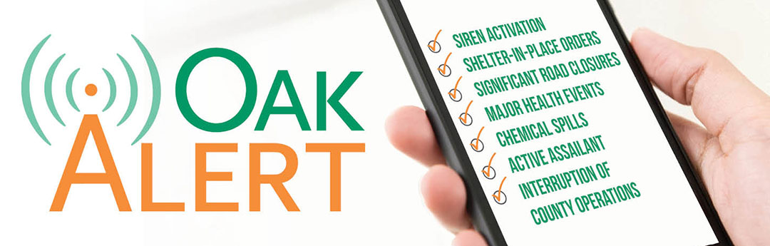 OakAlert is an emergency notification system for Oakland County, Michigan.